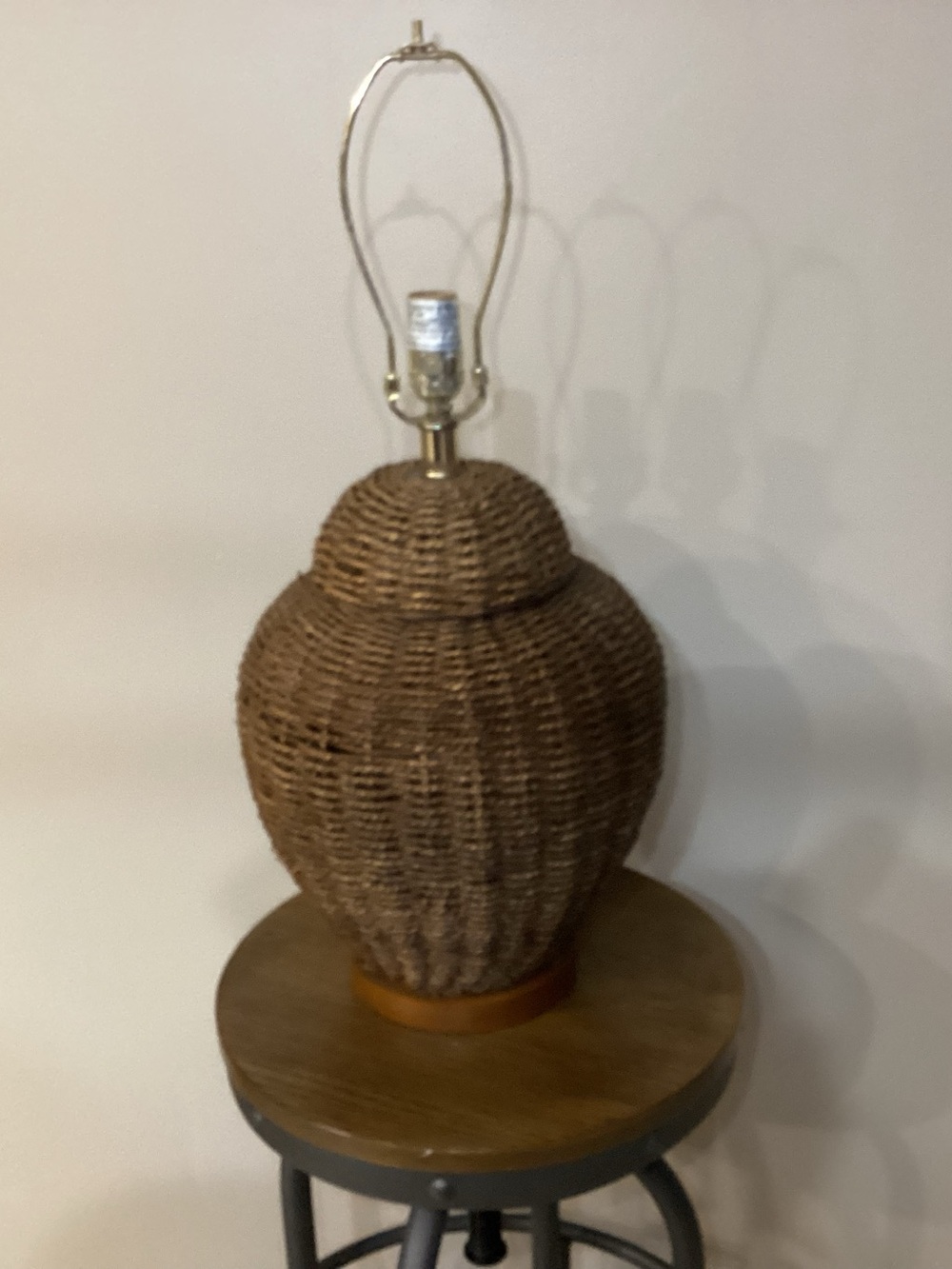 Ralph Lauren vintage Woven Rattan Table Lamp